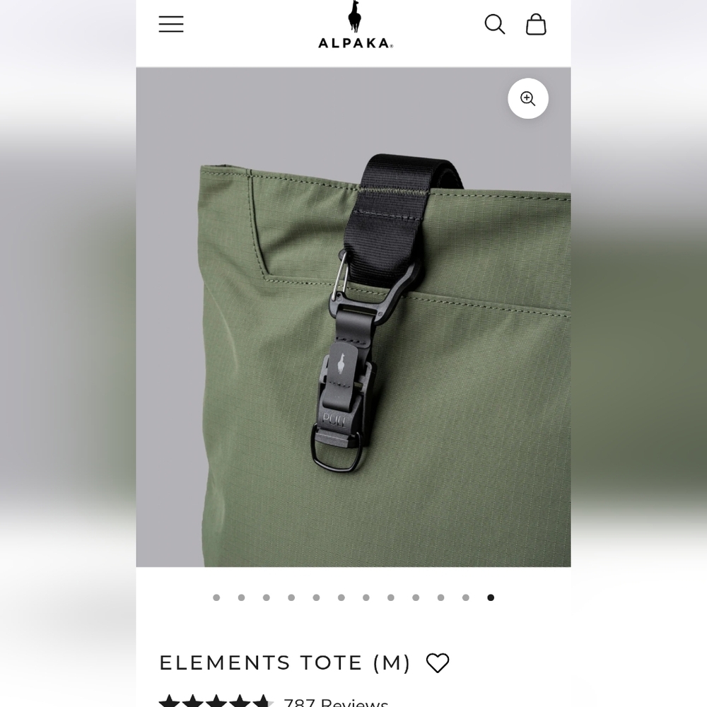 Alpaka Elements "BLACK" Tote Medium Unisex - Picture 5 of 12